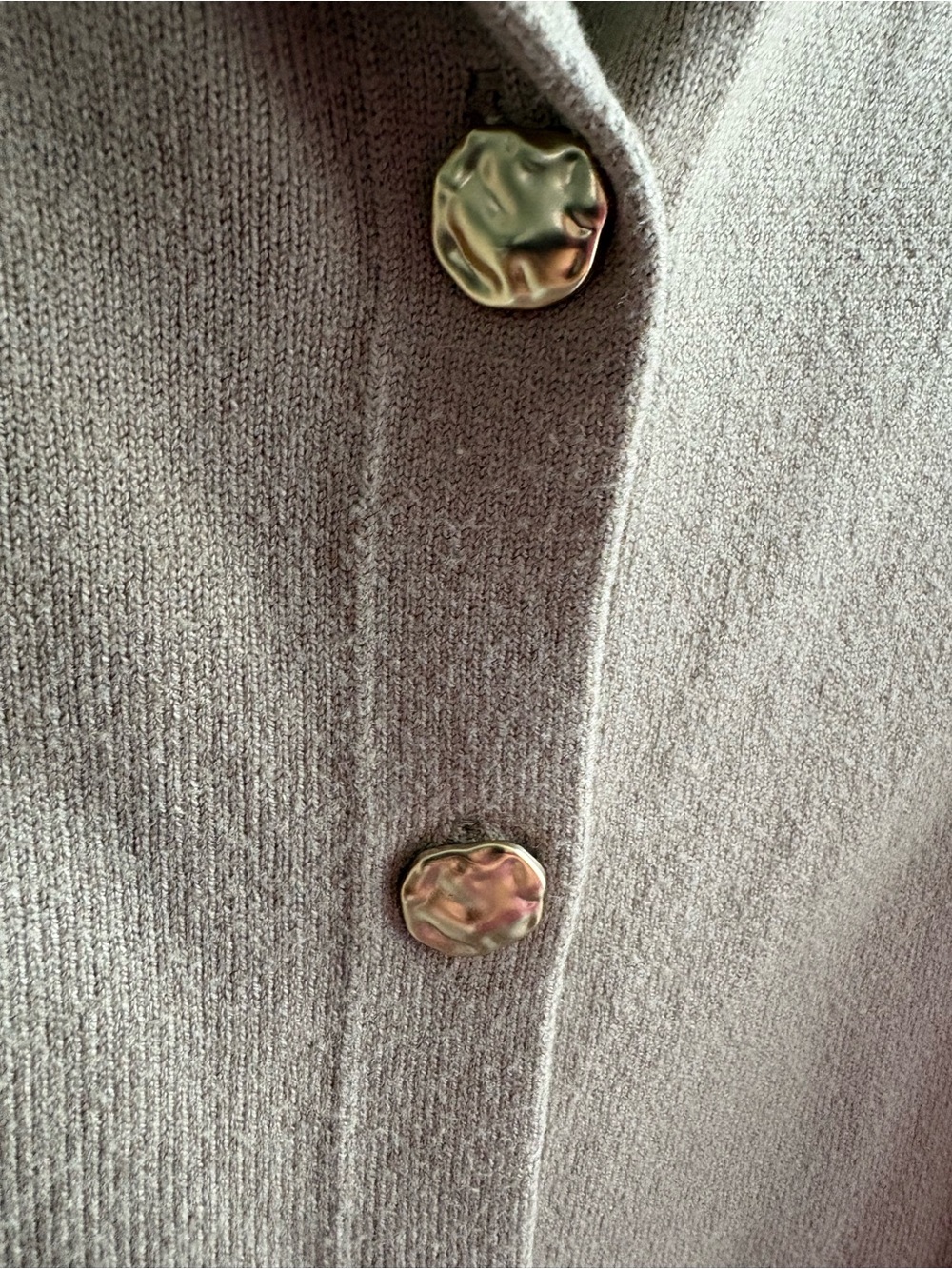 Song of Style Short Sleeve Button Cardigan in Taupe - Picture 3 of 4